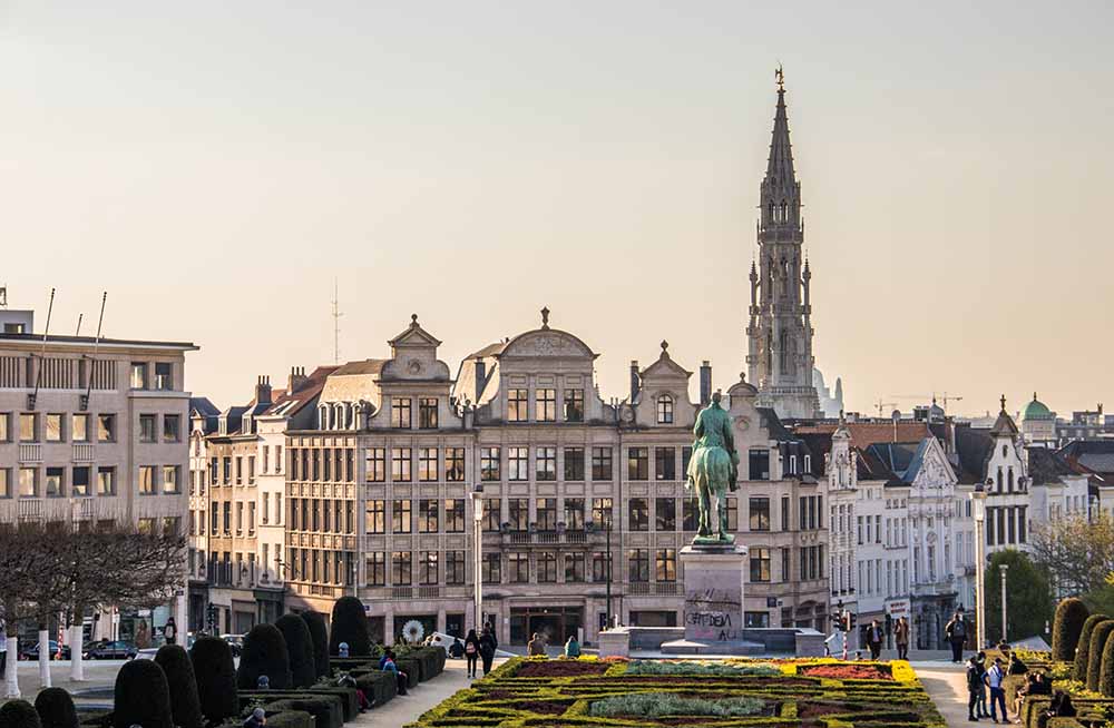 Monte des arts, brussels, belgium mont des arts, brussels, belgium.