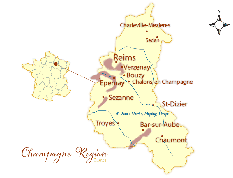 Champagne Region Map and Travel Gduie Mapping Europe
