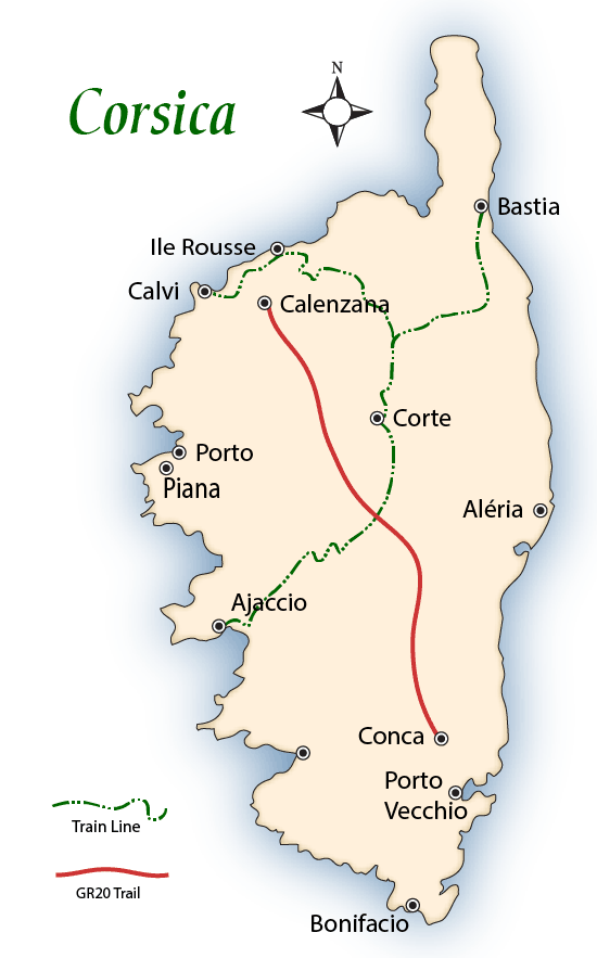 corsica map