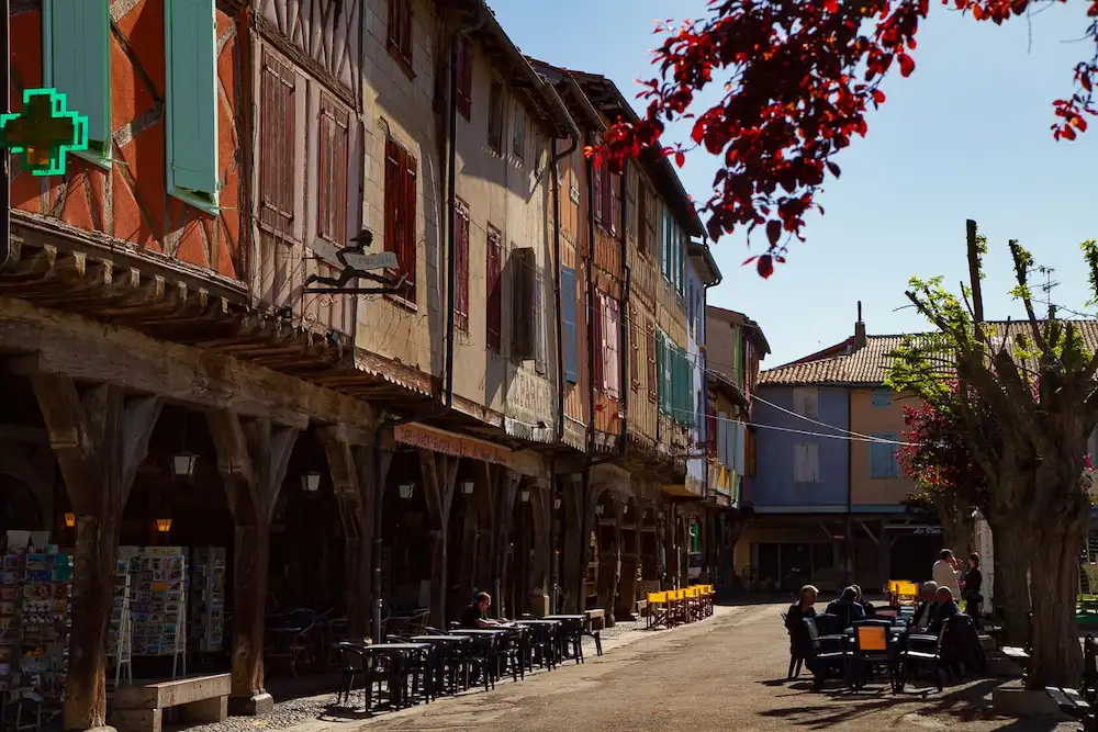 tourists, mirepoix, france