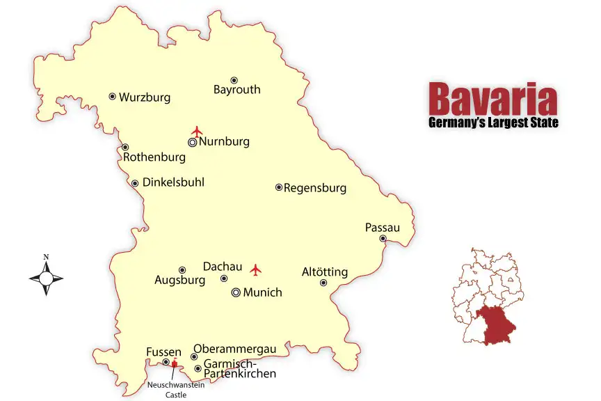 Germany tourist cities map