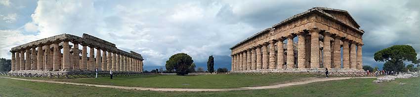 paestum temple panorama