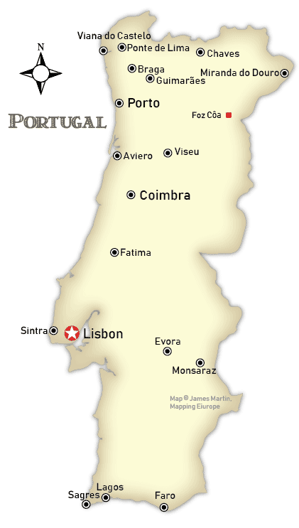 portugal cities map